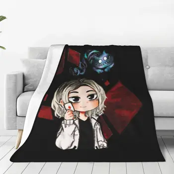 Mielas Chishiya Anime antklodės užvalkalas Alisa Borderlande Flanelė Mesti antklodes Vasaros oro kondicionierius Dekoras Minkštos šiltos lovos
