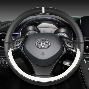 Mikropluošto odinis sportinio automobilio vairo dangtis, skirtas Toyota CHR C-HR aukštos kokybės automobilių priedams