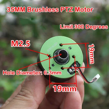 Mini 15mm * 34mm variklis be šepetėlių PTZ variklis 300 laipsnių ribotas asmenukių lazdos dronas UAV PTZ variklis