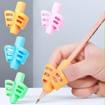 Minkštas silikoninis pieštukų laikiklis Vienspalvis vaikų rašymo mokymo korekcijos įrenginys Studentų kanceliarinės prekės Mokykliniai reikmenys Vaikų dovana