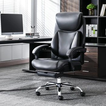 Modern Floor Nordic Chair Leather Executive Leisure Working Fashion Office Chair Design Hand Silla De Oficina Biuro baldai