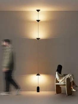 Moderni minimalistinė svetainė Prieškambaris Sieninis grindinis šviestuvas Kūgis Desigh Art Dekoratyvinis pakabinamas kabelių grindų šviestuvas miegamajam Vidaus
