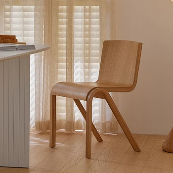 Modernios minimalistinės valgomojo kėdės Medinis dizainas Šiaurės šalių kūrybinės valgomojo kėdės Svetainė Sillas de Comedor Namų baldai WZ50DC