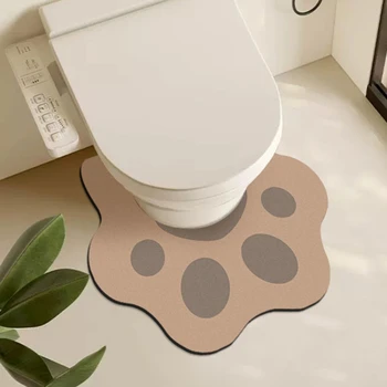 Modernus paprastumas Tualetas U formos grindų kilimėlis Vonios kambario tualetas Buitinis minkštas diatomas Purvą sugeriantis vandeniui atsparus purslų šlapimas Pėdų kilimėlis