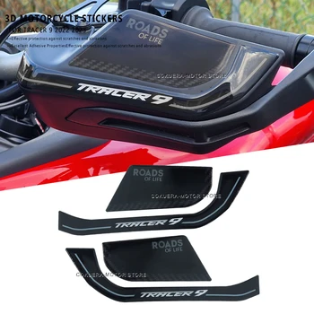 Motociklų priedai Dervos įbrėžimams atsparus priekinis stiklas Rankų apsaugos lipdukai Yamaha TRACER 9 22-2023 3D lipdukas