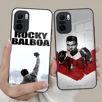 Muhammad Ali bokso čempiono telefono dėklas, skirtas Xiaomi Redmi Note 10 10T 11i 11T 11 9 8 11S Poco M4 F3 X3 Pro stiklo galinis dangtelis