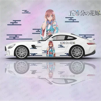 Nakano Miku Quintessential Quintuplets anime Car Decal apsauginė plėvelė Vinilo šono grafiniai priedai Dažymo automobilio lipdukas