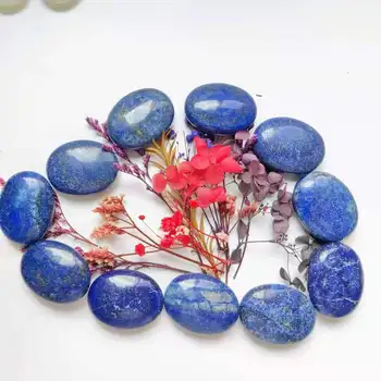 Natūralus gydomasis kristalas ir brangakmenio gabaliukas Reiki Lapis Lazuli atpalaiduojantis palmių akmuo dovanoms ir energijai LCK