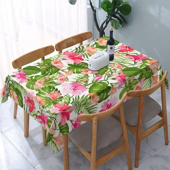 Nauja tropinė Havajų kvadratinė staltiesė Plaunama Lunah Havajų vakarėlio vakarienė Virtuvė Neperšlampama staltiesė Kava Pikniko kilimėlis