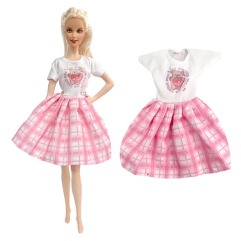 Naujas 1 vnt Madinga rožinė suknelė 1/6 lėlių laisvalaikio drabužių apranga Mielas sijonas Modernūs drabužiai Barbei Lėlių aksesuarai Žaislai