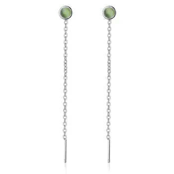Naujas karštas žalias Opal ausies linijos puokštės auskaras moterims Pendientes papuošalų aksesuarai Dovana Brincos SAE50