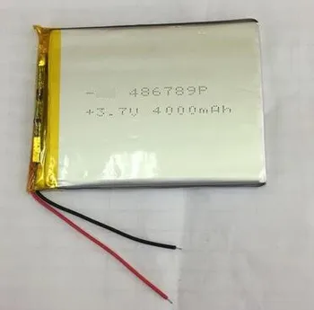nemokamas pristatymas 1vnt 486789 3.7v 4000mAh polimerinė ličio baterija geros kokybės baterija planšetiniam kompiuteriui GPS Bluetooth įrašymo įrenginys