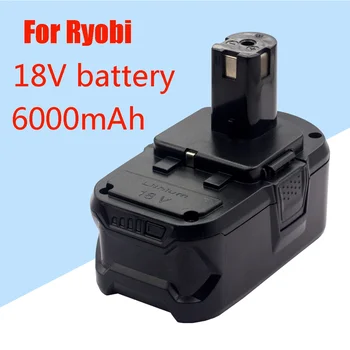 Nemokamas pristatymasPakeiskite Ryobi ONE18V belaidį elektrinį įrankį BPL1820 P108 P109 P106 RB18L50 RB18L40 ličio jonų baterija 6000mAh
