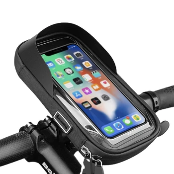 Neperšlampamas dviračio telefono laikiklis Vairo laikiklis Krepšio dėklai su ausinių kabelio skyle Universalus dviračių paspirtukas Mobiliojo telefono laikiklis