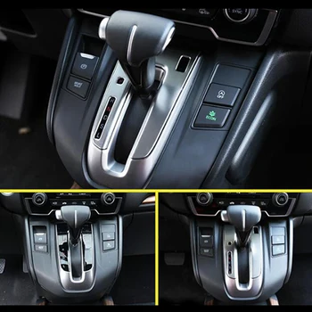 Nerūdijantis plienas skirtas Honda CR-V CRV 2017 priedai Automobilio vidinis pavarų perjungimo rankenėlės perjungimo rankenėlės perjungimo svirties rėmo skydelio dangtelio apdaila Automobilio stilius