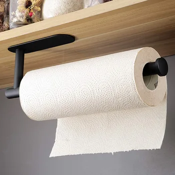 Nerūdijančio plieno popierinis rankšluosčių laikiklis Lipnus tualetinis ritininio popieriaus laikiklis be skylių Punch Virtuvė Vonios kambarys Tualetas Prailginti laikymo lentyną