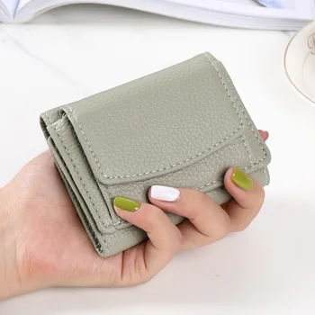 New Fashion Lady Wallet Trifold odinės piniginės moterims Trumpos moteriškos piniginės Solidi maža piniginė Antidegaussing Zero Wallet
