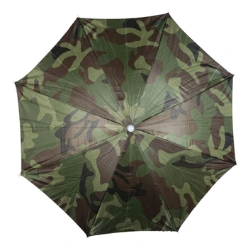 Nešiojama lietaus skėčio kepurė Kamufliažas Sulankstomas lauko saulės atspalvis Neperšlampamas kempingas Žvejybos galvos apdangalas Kepurė Paplūdimio galvos kepurės
