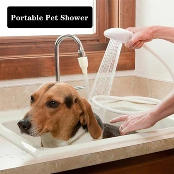 Nešiojamas maišytuvas Prailgintuvas Naminis šuo Dušo galvutė Gyvūnų plovimo įrankis Naminių gyvūnėlių vonios kambarys Paprastas skalbimo purkštuvas šunų aksesuarams Talismanai