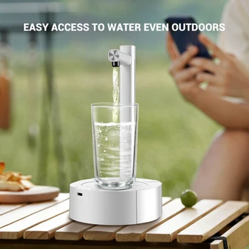 nešiojamas stalinis elektrinis vandens dozatorius butelių siurblys USB įkrovimas Automatinė geriamojo vandens mašina, tinkanti namams lauke