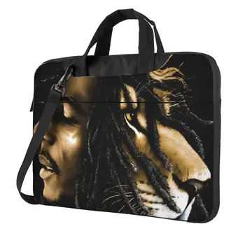 Nešiojamojo kompiuterio krepšys Bob Marley Nešiojamojo kompiuterio maišelis Liūto galvos statula Atsparus smūgiams 13 14 15 Juokingas kompiuterio maišelis Macbook Air Acer Dell