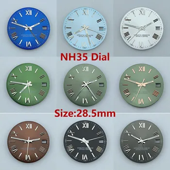 NH35 dial S dial Rome letters dial 28.5mm fit NH35 NH36 judesiai laikrodžių priedų taisymo įrankis