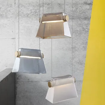 Nordic Creative Glass Pakabinama lempa Asmenybės rankinė Pakabinamas šviestuvas Dizainerio lovos studija Praėjimas LED valgomojo baldai