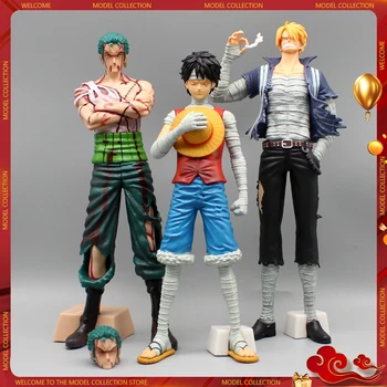 One Piece Figures 3d2y Bathed In Blood Roronoa Zoro Conlegence Luffy Sanji Anime Figures Pvc Collection Model Ornament Toys Doll