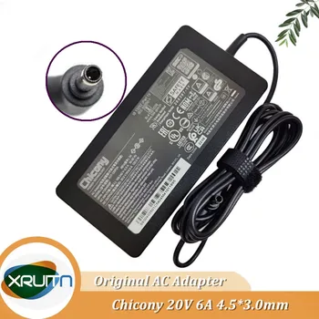 Original for MSI GF63 Thin 11SC/GTX1650 Max-Q nešiojamojo kompiuterio maitinimo šaltinio įkroviklis A17-120P2A Chicony 20V 6A 120W AC adapteris 4.5*3.0mm