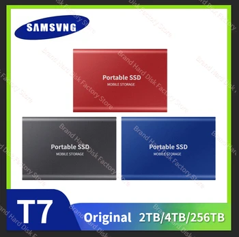 Original SSD T7 Portable USB 3.2 Gen 2 256TB 2TB 4TB 8TB Solid Body Drive Mobile Hard Disk Storage Drive SSD Type C for PC ps5