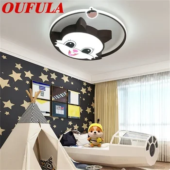 OUFULA Vaikiška lubų lempa Voverė Šiuolaikinė mada, tinkanti vaikų kambariui Miegamasis Darželis