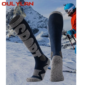 Oulylan žiemos slidinėjimo kojinės Terminės sportinės kojinės Unisex Vyrai Moteriškos šiltos kojinės Sumažinto slėgio snieglenčių kojinės