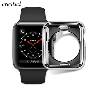 Padengtas dangtelis Apple laikrodžio dėklui 44mm 40mm Minkšta TPU buferio apsauga išmaniųjų laikrodžių priedai iwatch serija SE 6 5 4 44 mm