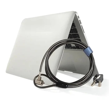PC nešiojamojo kompiuterio kabelio užraktas ir saugos kabelis, skirtas 6x2.5 mm skylėto nešiojamojo kompiuterio apsaugos nuo vagystės grandinei
