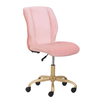 Pliušinis aksominis biuro kėdė, perlų skaistalai
