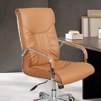 Prabangi ergonomiška biuro kėdė Odinis volelis Ergonomiška biuro kėdė Pasukama moderni prabangi Sillas de Oficina Mieli baldai