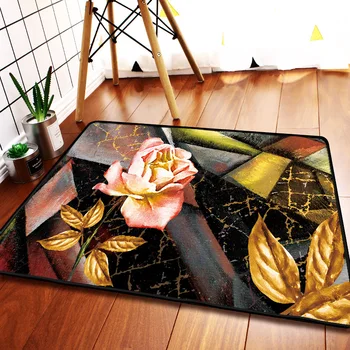 Prabangus gėlių ir drugelių kilimėlis miegamajam Svetainės kilimai virtuvės grindų kilimėliams Namų dekoras Neslidus grindų kilimėlis 8 dydžiai