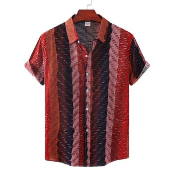 Prabangūs vyriški marškinėliai trumpomis rankovėmis Man Fashion Tiki Drabužiai Palaidinės Socialiniai marškinėliai Nemokamas pristatymas Havajų medvilnė Polo