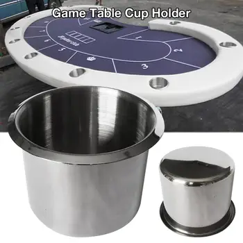 pramoginis stalo puodelio laikiklis nerūdijančio plieno gėrimų žaidimų stalo puodelio laikiklis pokerio stalo priedai