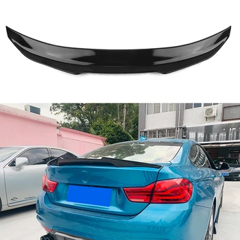 PSM galinis spoilerio sparnas BMW 4 serijos F36 4 durų Gran Coupe 2014-2019 blizgus juodas/anglies pluošto išvaizdos bagažinės dangčio skirstytuvas lūpų apdaila