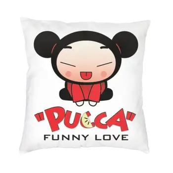 Pucca Funny Love Luxury Throw Pagalvių užvalkalai Miegamojo dekoravimo animacija Anime automobilio pagalvėlės dėklas