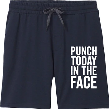 Punch Today In The Face Muscle Boxing Funny Workout Men Cotton for Men Fitness Shorts Shorts Retro Leisure