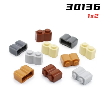 Rainbow Pig MOC dalys 30136 plyta modifikuota 1 x 2 rąsto profilio palisade statybinių blokų dalys 