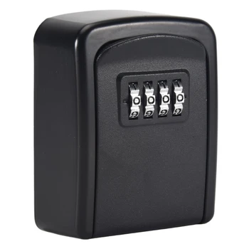 Raktų užrakto dėžutė Sienoje montuojama 4 skaitmenų kombinacija Spyna Dėžutė namo raktui Oro sąlygoms atsparus saugos raktas Saugojimo užrakto dėžutė