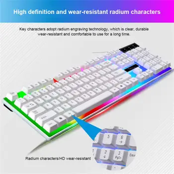 Redragon klaviatūros pelės komplektas K552-RGB-BA mechaninė žaidimų klaviatūra ir pelės derinys Laidinis RGB LED 60% Windows kompiuterių žaidėjams