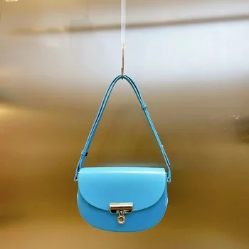Ruduo Aukštos kokybės saldainių spalvos tekstūruotas odinis kvadratinis krepšys Moterų mados rankinė Lady Purse Moteriškas pečių pasiuntinio krepšys