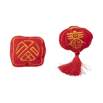 Sagės smeigtukas Kinų pasveikinimas Naujieji metai Šventinis pliušas Miela mada Kūrybinė atlapų smeigtukas Papuošalai skrybėlės drabužiams Kuprinės palto dekoras