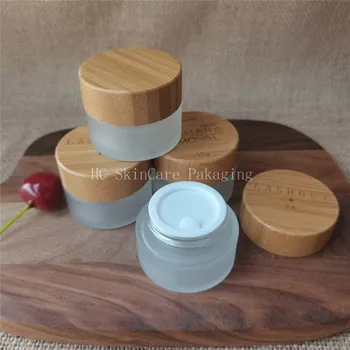 Sample Free Eco Renewable Bamboo Cosmetic Face Cream Jar Small Capacity Skin Care Body Cream Container Cosmetic Packaging