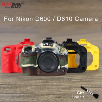 Silicone Armor Skin Case Cover DSLR fotoaparato krepšys, skirtas Nikon D600 D610 silikoniniam dėklui