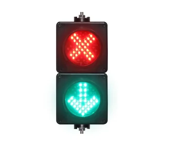 Skaidrus objektyvas 100mm 4 colių dviejų sekcijų automobilių stovėjimo aikštelė išmanioji raudono kryžiaus žalia rodyklė mini mažas eismas Signalinė lemputė